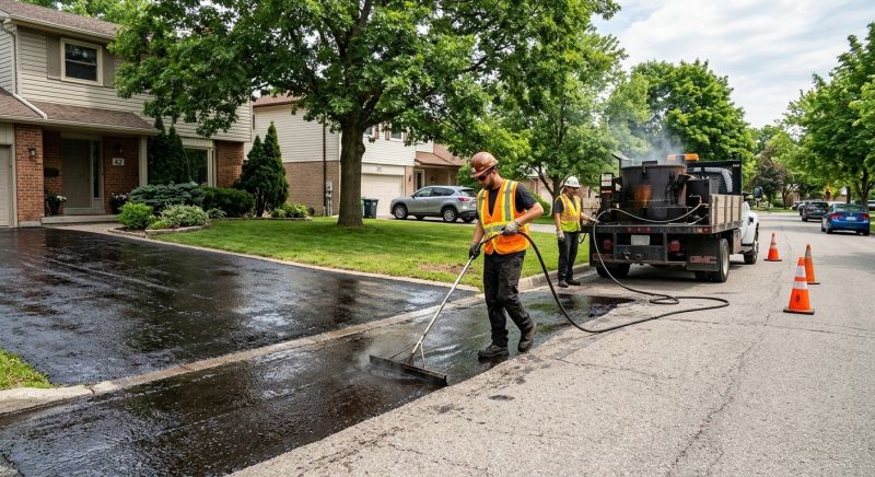 Hot Tar Driveway Sealing in Sarasota, FL